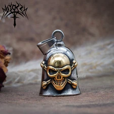 Skull Skeleton Gothic Biker Motorcycle Biker Bell Hanger Gift & FREE Bell Hanger
