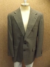 Sporty Classy Haggar NEW NOS Grey Black Wool Blend Suit Jacket Blazer Sz 44 Long