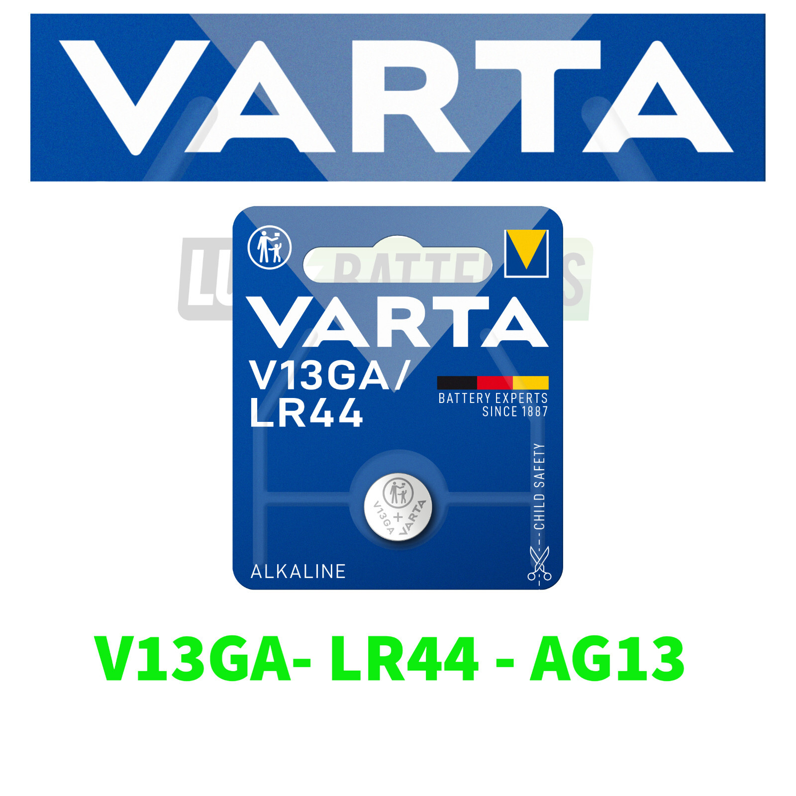 Varta Batterie V13Ga 13Ga Ag13 Lr44 Knopfzelle 1-100 Auswahl Bulk Oder Blister