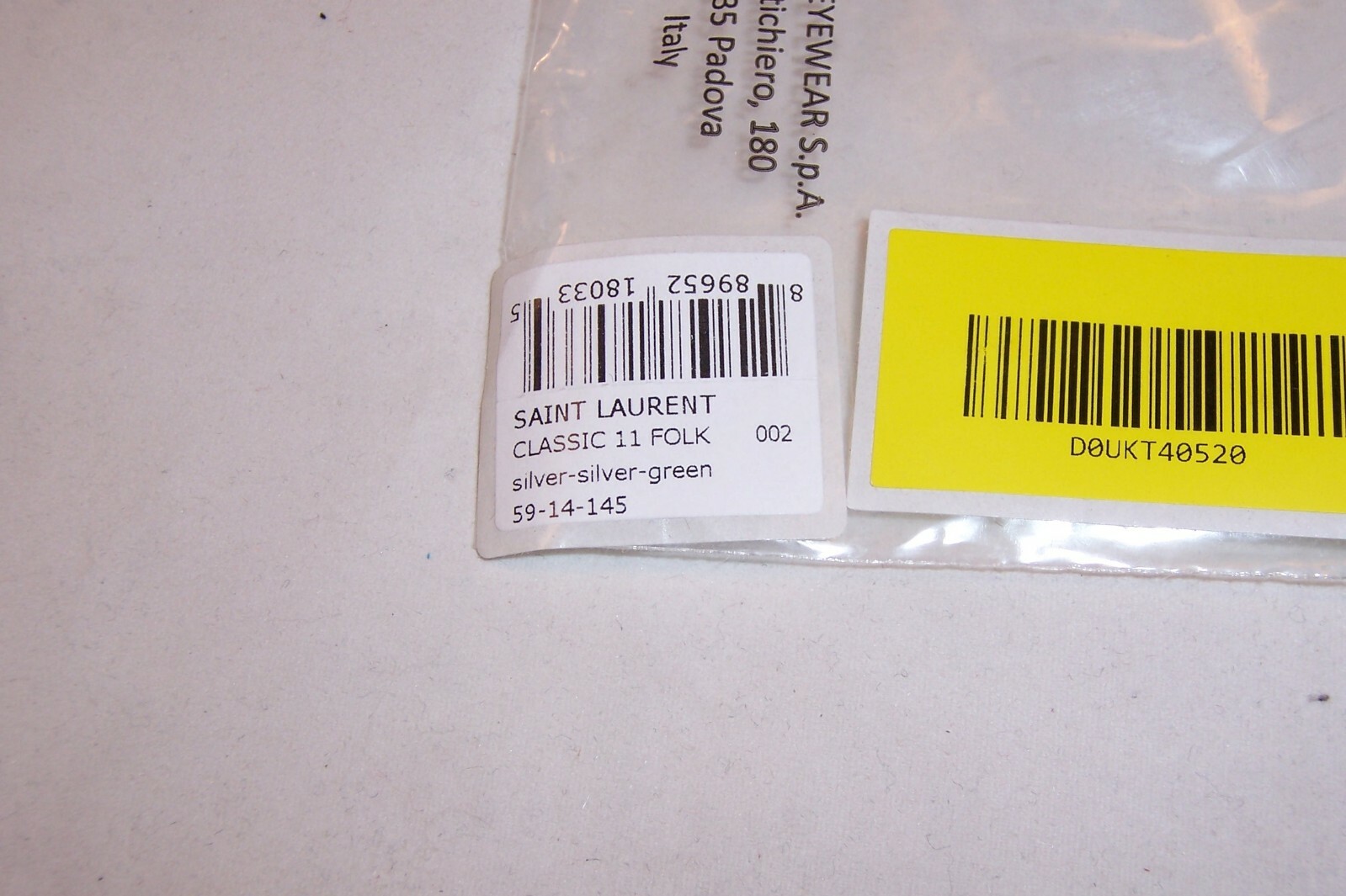 NEW SAINT LAURENT SUNGLASSES SL CLASSIC 11 S FOLK 002 SILVER GREEN AUTHENTIC