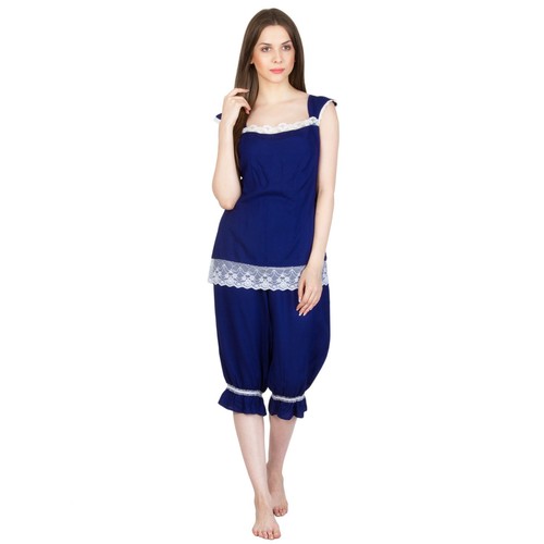 Top para Mujer Azul Real Y Capri Noche Traje Nighty Camisón Noche puls  tamaño S-7X | eBay