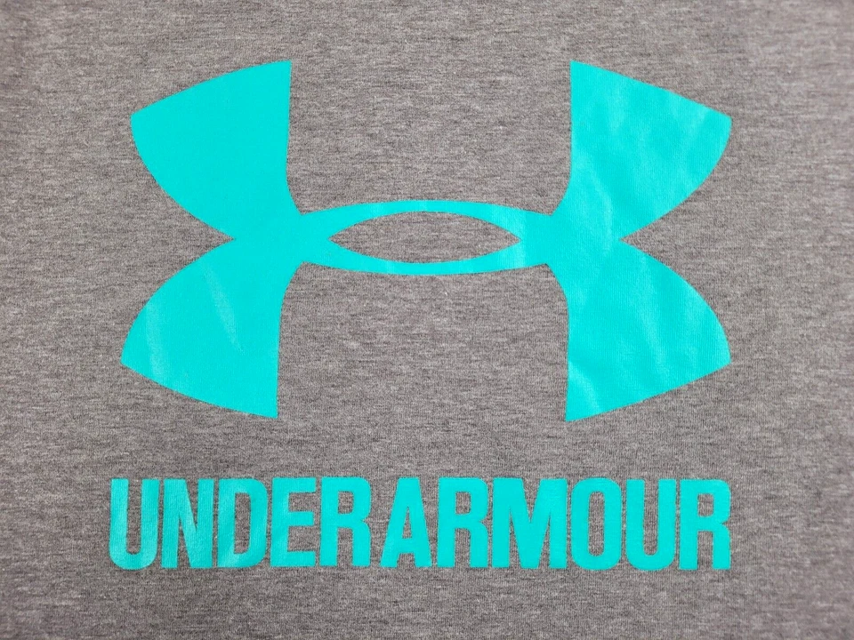 Camiseta Under Armour Para Mujer Pequeña Gris Verde Damas Manga Larga Informal Atlética Foto 2 de 4