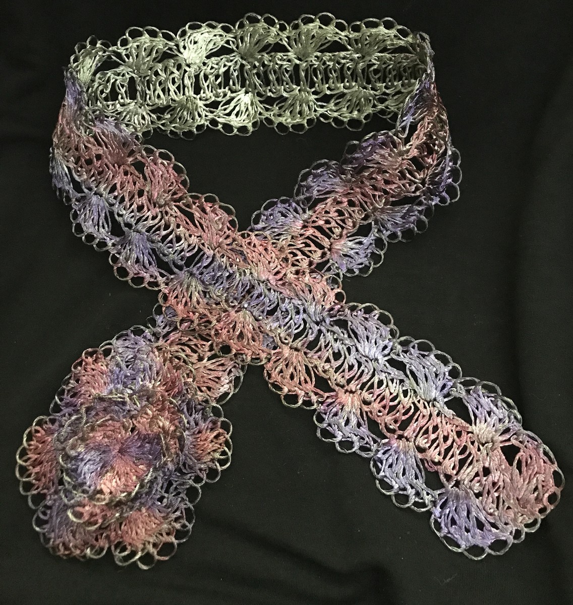 Vintage Purple Pink Hand Made Original Belt Hammered Woven  display picture 3
