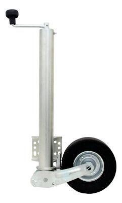 Premium Automatik Stützrad 500 kg Universalflansch extra lang f. PKW Anhänger