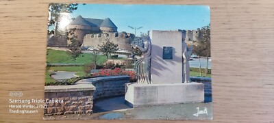Postkarte Brest Le Chateau et le monument Jean Cras 28.03.1974 gel_