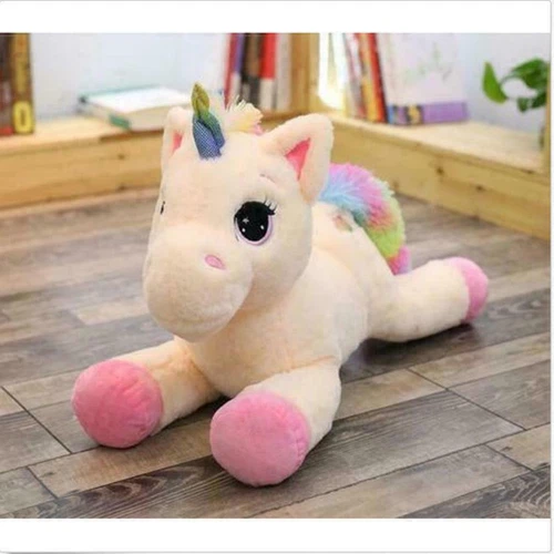 Niedliche Plüsch-Einhorn Gefüllt Weiches Kuscheltier Kissen Geschenk Für Kinder - Bild 15 von 15