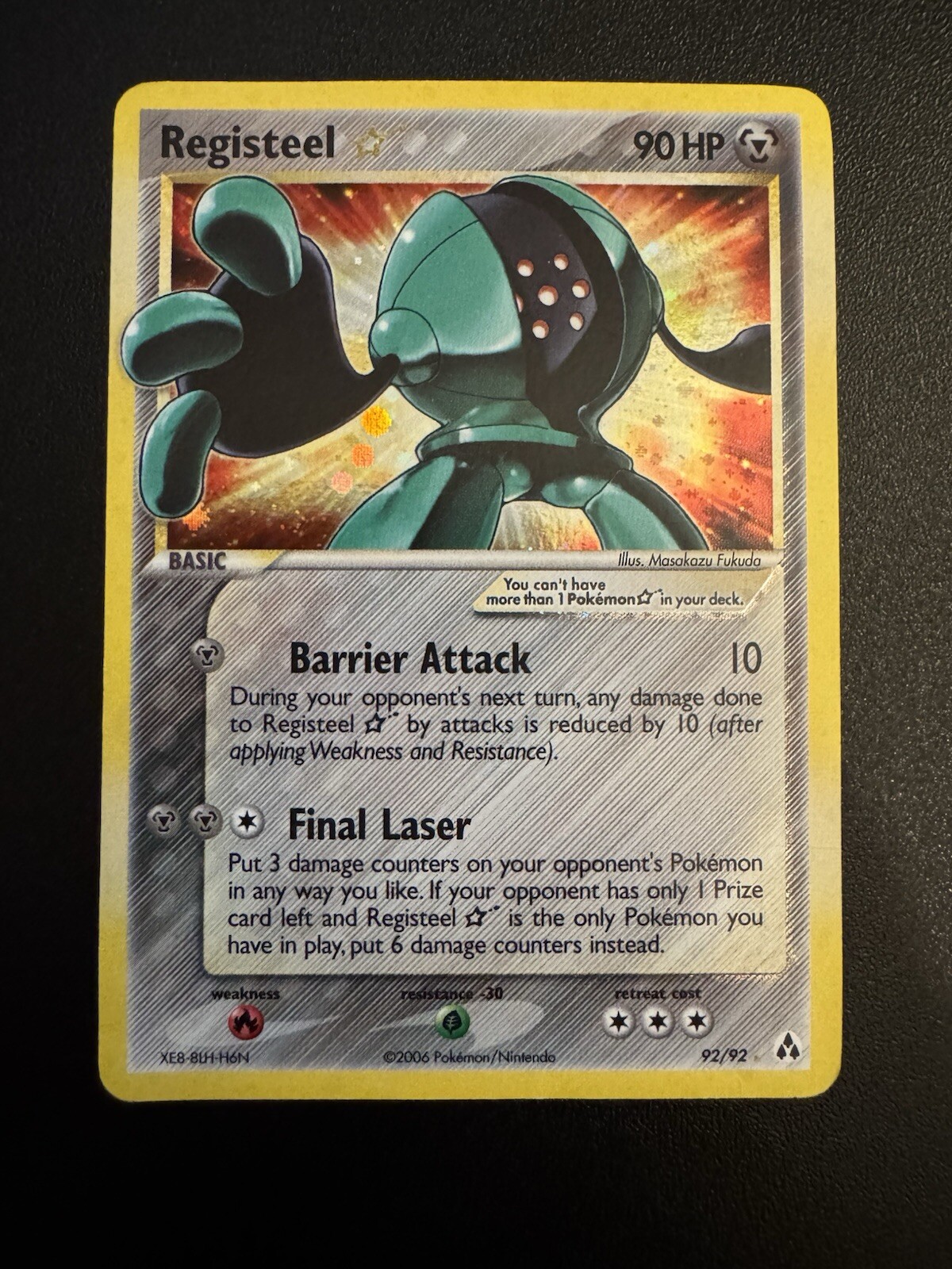 Registeel (92/92 - Gold Star) Legend Maker Holo (LP) - Pokémon TCG