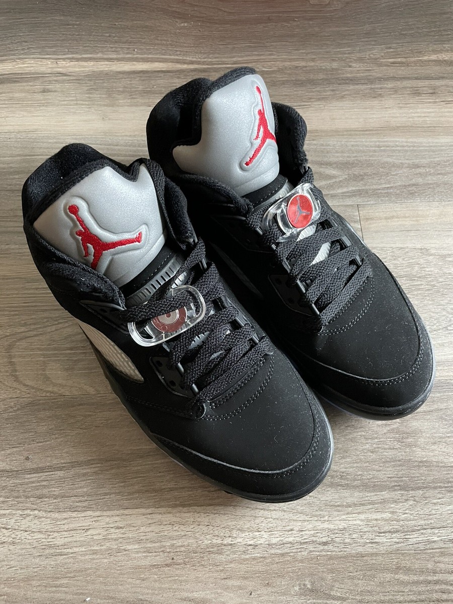 Air Jordan Retro 5 V Low Golf Shoes Cleats Black Metallic Air Jordan Retro 5 V Low Golf Shoes Cleats Black Metallic