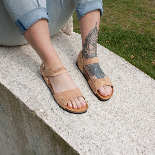 Vegane Sandalen mit Kork Shoezuu Marian aus Portugal - Bild 3 von 84