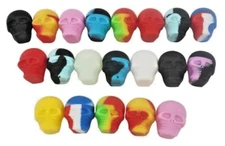 5pc 3ml Skull Style Non-Stick Silicone Container Wax Storage Jar FAST US Shipper