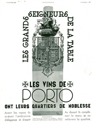 Alte Reklame Portweine 1935 aus Zeitschrift