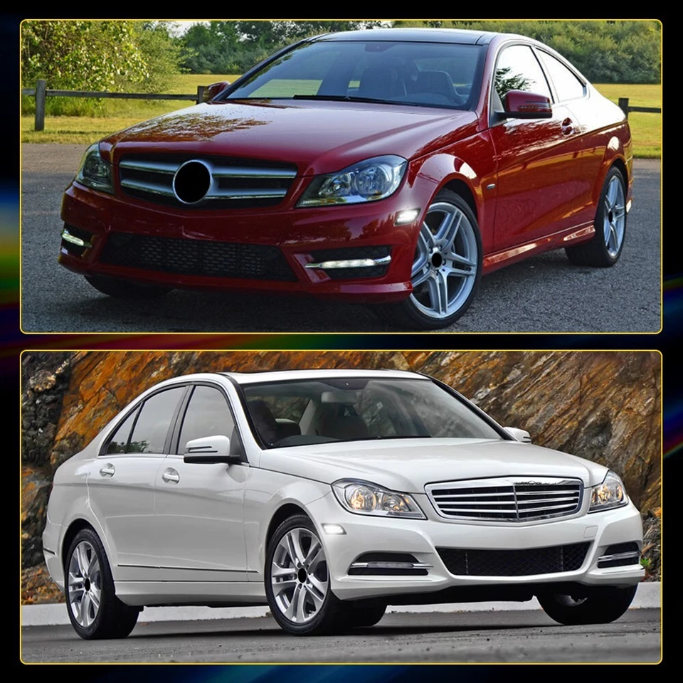 Par de luces de señalización de parachoques izquierda y derecha para Mercedes Benz C250 C300 C350 2012-2015 Foto 3 de 4