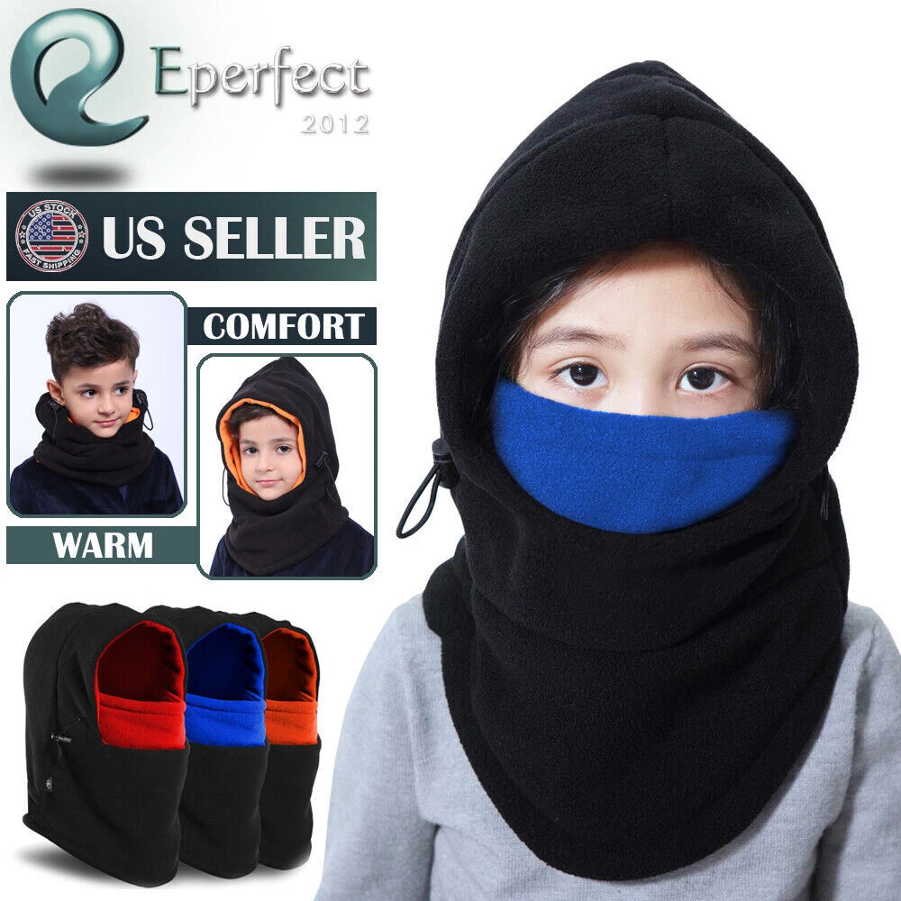 Buy TRIWONDER Kids Balaclava Face Mask Fleece Ski Mask Neck Warmer - View #4