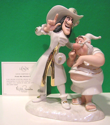 LENOX FIND ME PETER PAN Cpt. HOOK & SMEE Disney sculpture - NEW in