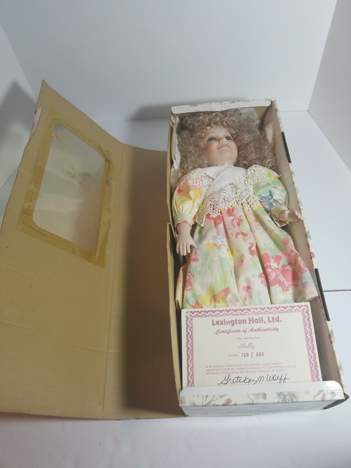 GUSTAVE F. WOLFF WIMBLEDON COLLECTION PORCELAIN DOLL SHELBY A109 149/