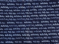 Riley Blake Cotton Fabric Hello Baby by Christopher Thompson 1 yd Blue on blue