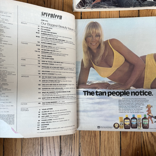 SEVENTEEN Magazine (1972 1973 1974) LOT OF 7 Vintage Robert Redford Fashion Ads - Imagen 13 de 22