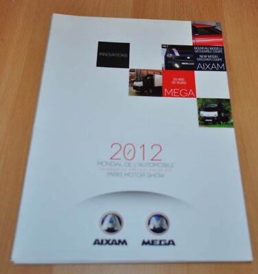 Aixam Mega 2012 Press Folder Brochure Prospekt