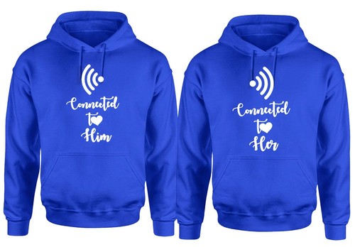 Sudadera con capucha que empareja Pareja Amor connectiont Wifi Con Capucha  Capucha Gracioso Regalo De San Valentín | eBay
