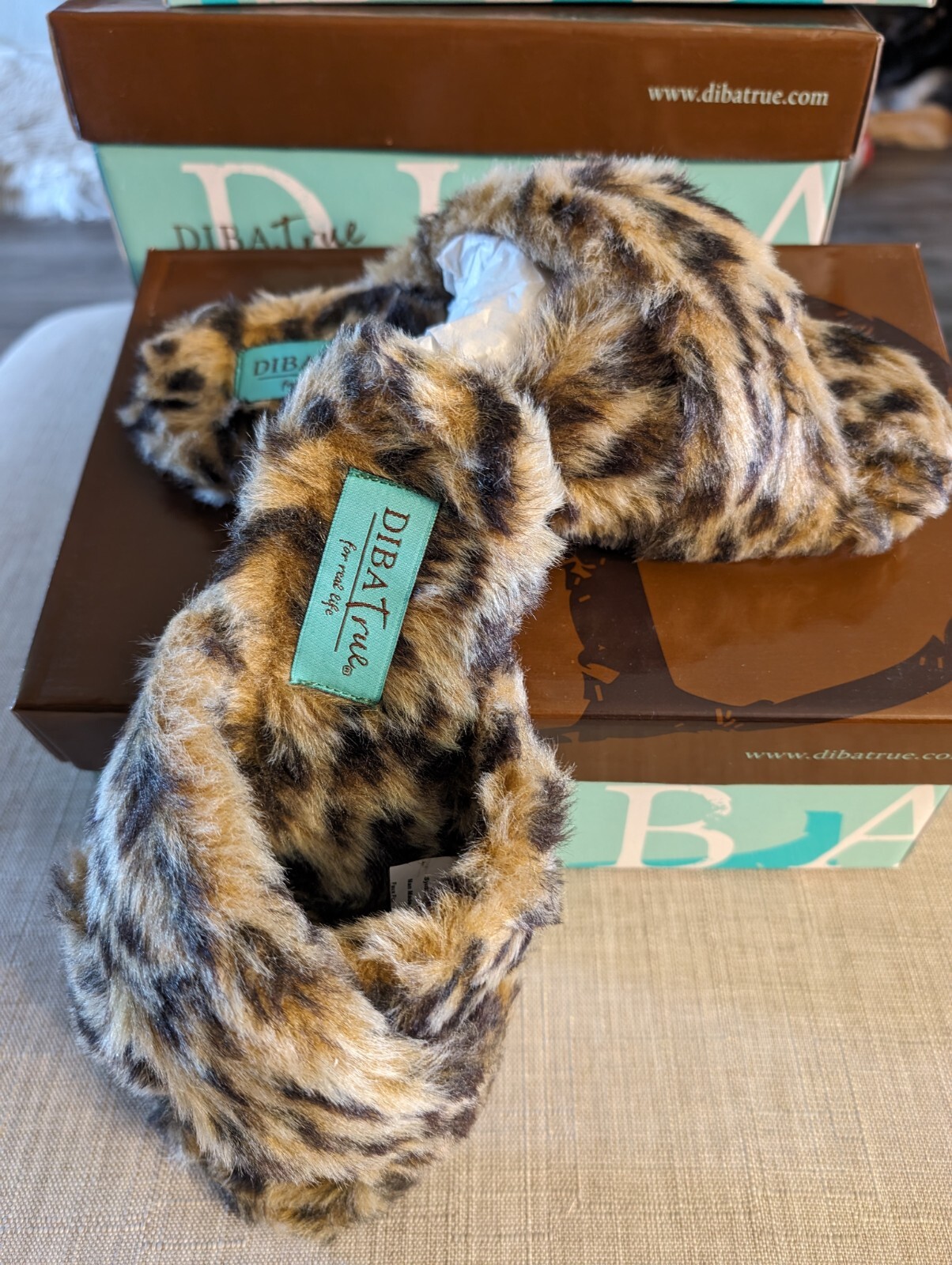 APL Sandali pantofola leopardata sfocati Diba True Cay Lee nuovi in scatola taglia 7