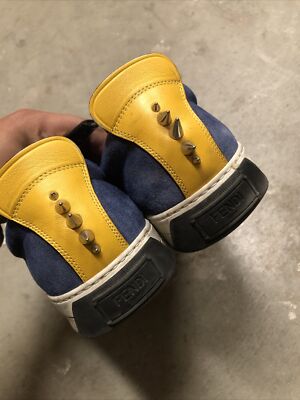 スニーカー Fendi Sneakers & Slip-On Blue Fendi Blue Monster Slip On Suede Sneakers Shoes Size 9 Us | eBay