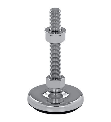 Stellfuß Maschinenfuß Nivellierfuß Gelenkfuß Stahl Ø 80mm schwingungsgedämpft