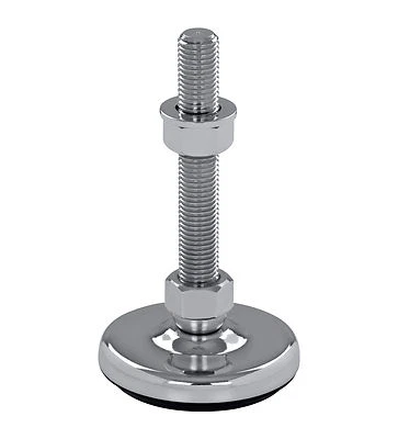 Stellfuß Maschinenfuß Nivellierfuß Gelenkfuß Stahl Ø 80mm schwingungsgedämpft - Bild 1 von 4