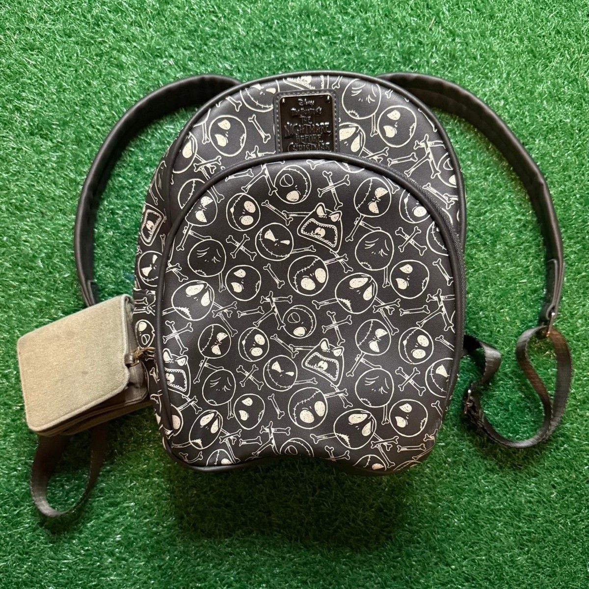 Disney Mini Backpack with Green and Gray Nightmare Before Christmas Print Loungefly Disney Parks The Nightmare Before Christmas Mini  main image 3