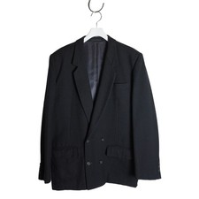 Y's for Men Yohji Yamamoto Wool Blazer M Double Wool Tailored Jacket Black Japa