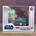 Funko Pop Star Wars Grogu With Frog #720 Mandalorian Deluxe