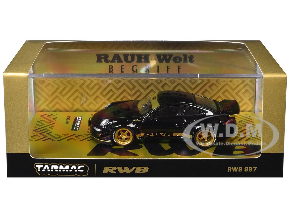 RWB 997 BLACK 1/64 DIECAST MODEL CAR BY TARMAC WORKS T64-TL057-BK