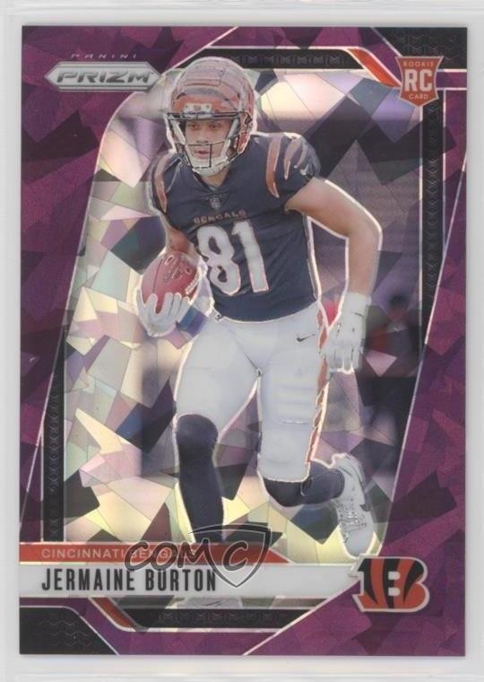 2024 Panini Prizm Rookies Purple Ice 115/225 Jermaine Burton #350 Rookie RC 0q3