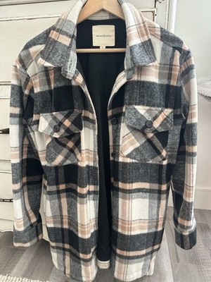 Thread & Supply Women s Plaid Thick Flannel Warm Winter Jacket / ButtonUp Size S