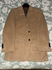 Brooks Brothers 100 Cashmere Tan Solid Sport Coat Blazer 40R Lined