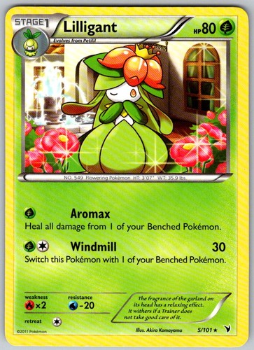 Lilligant 5/101 Rare Noble Victories Pokemon Lightly Played