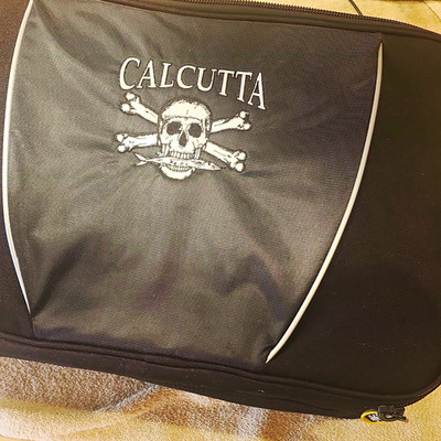 Calcutta Reel Case Black/Gray w/ Shoulder Strap, Adjustable Dividers & Pockets
