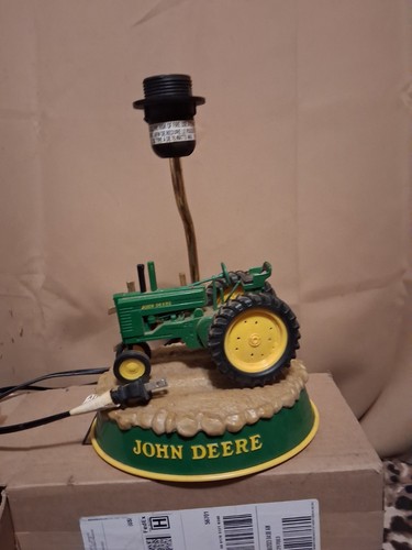 John Deere Green Farm Tractor Table Lamp 12 1/2 Tall