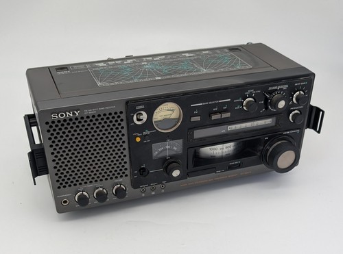 Sony ICF-6800W FM/MW/SW Multi 31 Band Receiver Orange Version Working **Video** - Picture 7 of 19