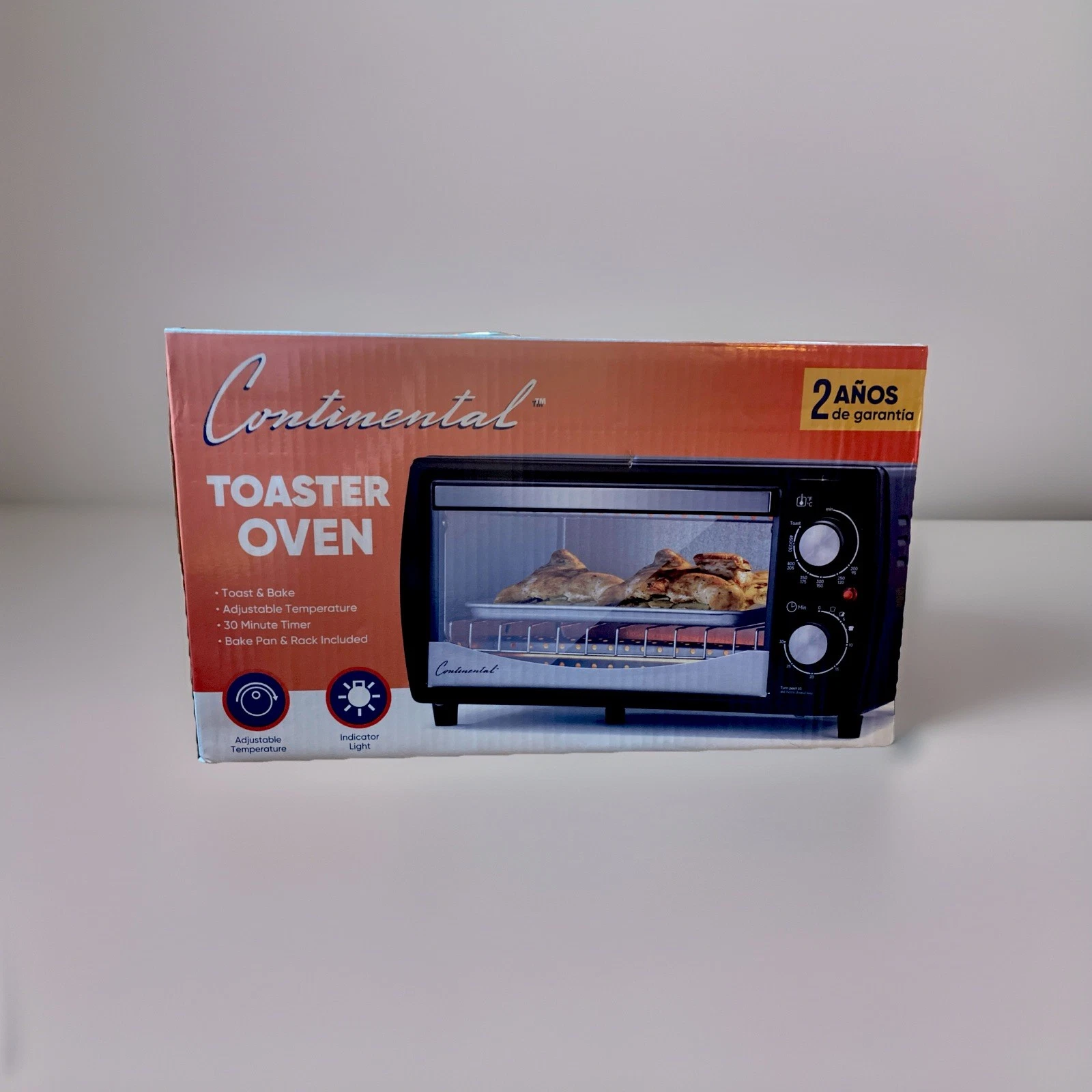 Continental Toaster Oven Adjustable Temp. 30 Min.Timer Non-Slip Feet NEW
Opens in a new window or ta