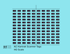 K4 HO Scale Decals Kartrak ACI Scanner Barcode Tags