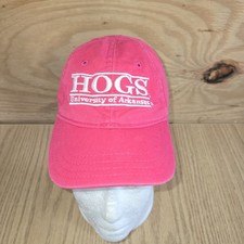 Hogs 3Bar University of Arkansas Razorbacks Hat The Game Pink/Silver Toddler Euc