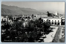 Nuevo Leon Mexico Postcard Aerial View of Monterrey c1940's RPPC Photo