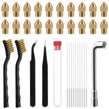 Ender 3 Nozzles 0.4MM,20Pcs Brass Hotend Nozzles with 16Pcs 3D Printer Nozzle Cl