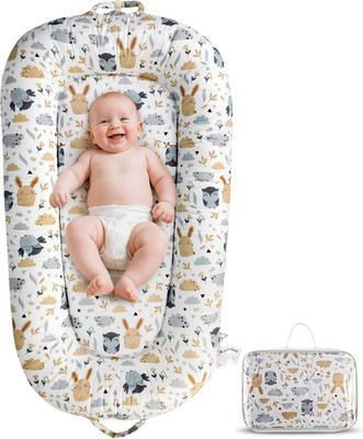 Infant Lounger Cushion for Supervised Playtime, Soft Breathable Cotton Support P