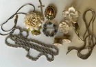 Nice Mixed Lot Vintage Costume Jewelry Misc. necklaces, pins, misc-cross as is