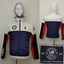 US Olympic Team Polo Ralph Lauren Hybrid Puffer Jacket Men's M Official J5574