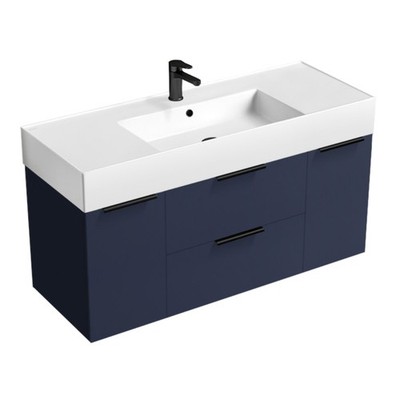 Nameeks Derin-4818-W-C Derin 48'' Wall Mounted Single Basin Vanity - Night Blue /