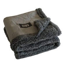 Waterproof Dog Blanket Grey Washable Fleece Reversible 30x40 Inch 1 PCS