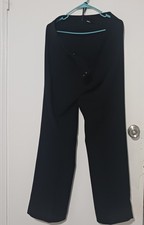 Women's black straight leg dress pants