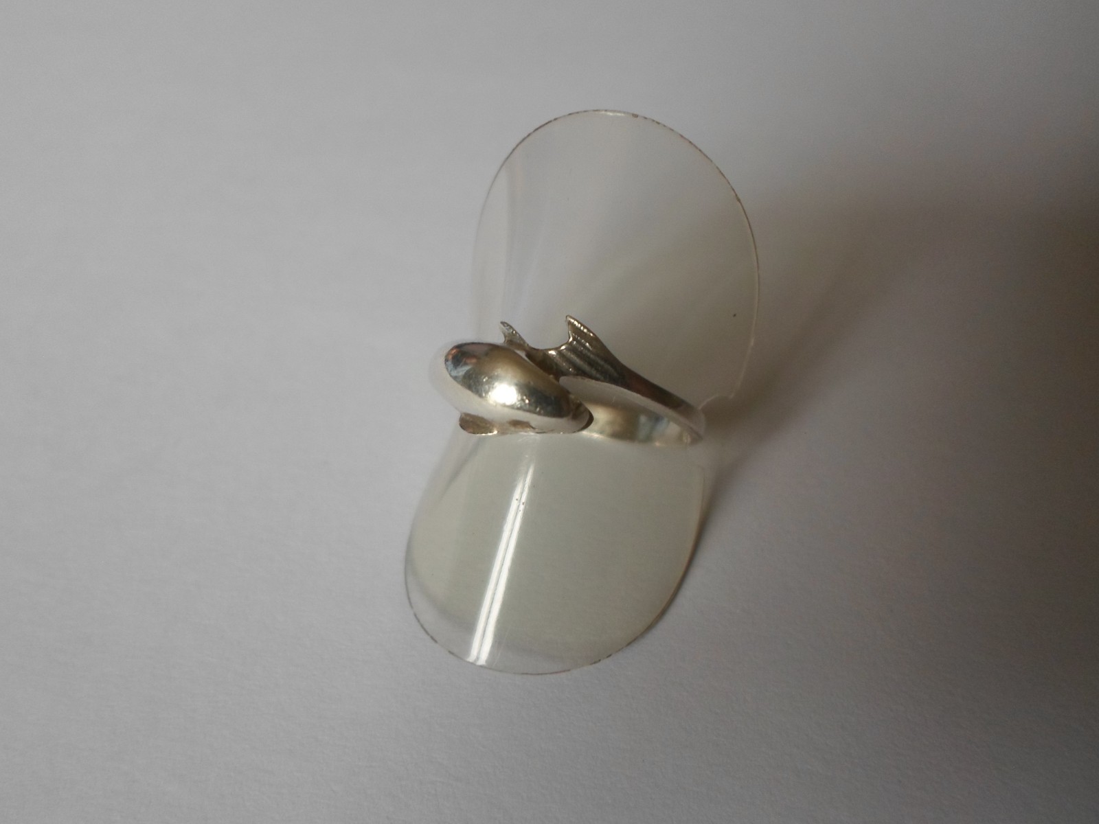 solid silver ring, dolphin, size 55 - image 8